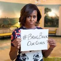 michelle obamas bringbackourgirls sign meme image