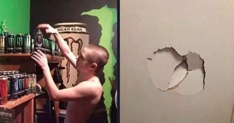 kyle punches drywall meme image