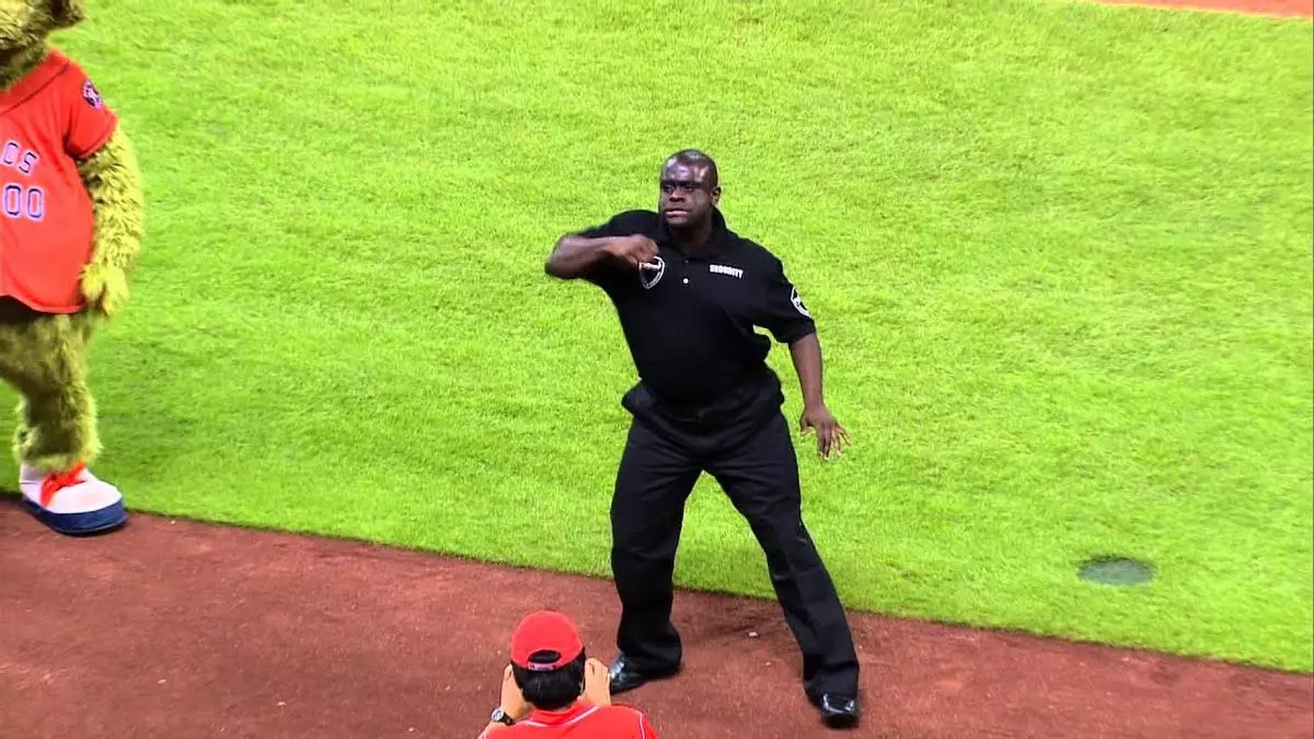 dancing security guard meme image