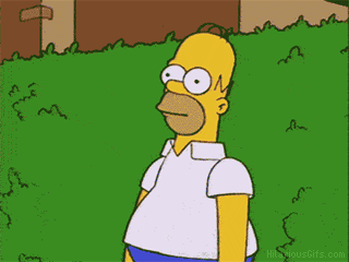 homer simpson backs into bushes meme image
