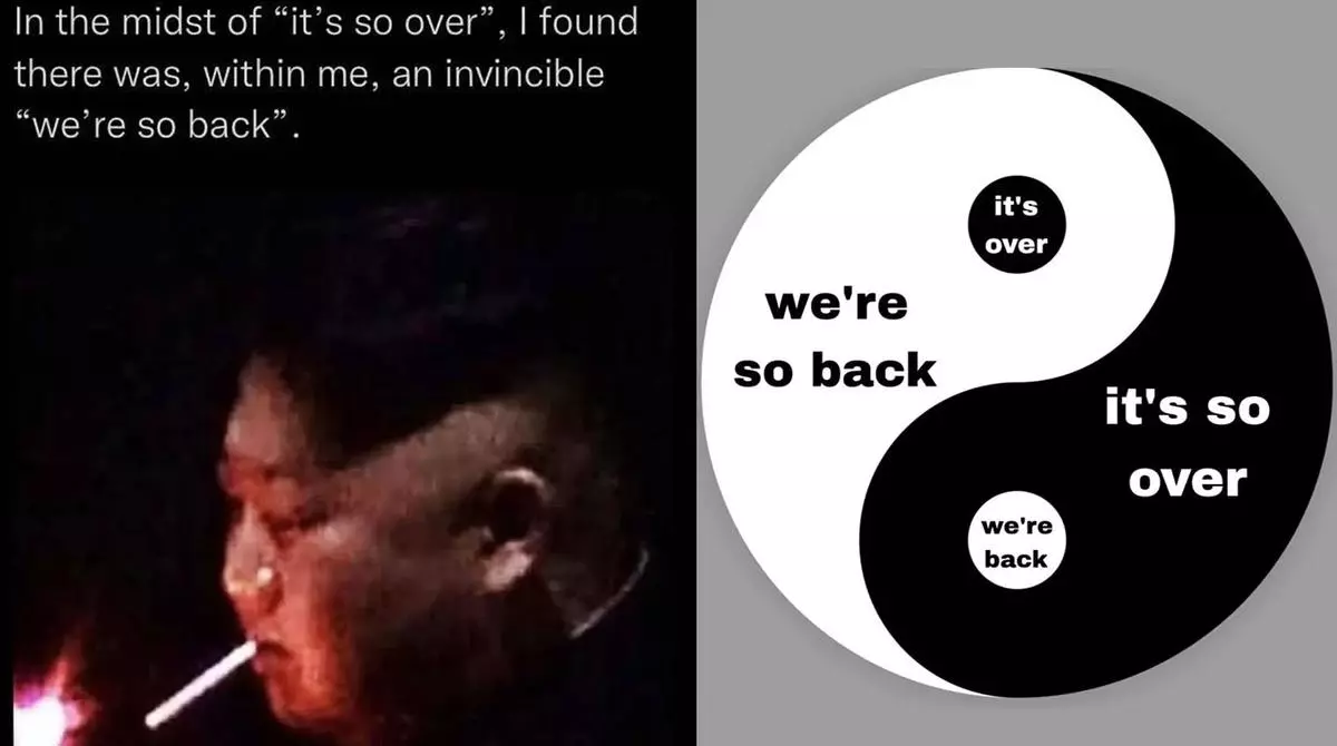 its so over were so back meme image