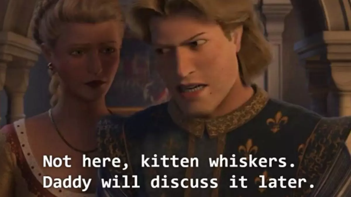 not here kitten whiskers daddy will discuss it later meme image