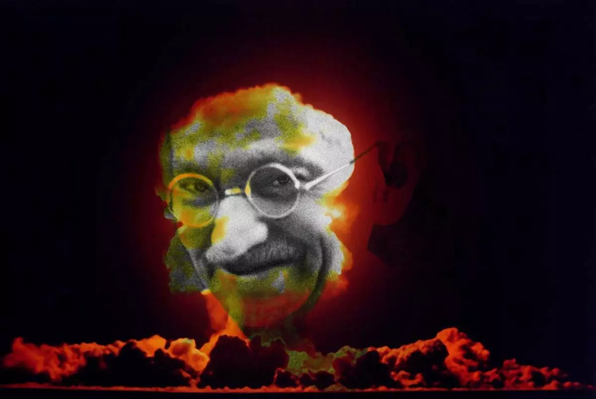 nuclear gandhi meme image