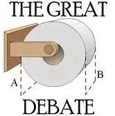 the great toilet paper debate meme image