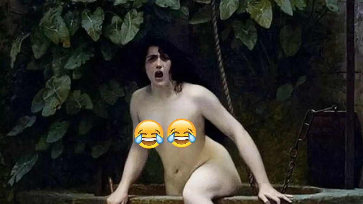 truth coming out of her well to shame mankind meme image