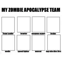 my zombie apocalypse team