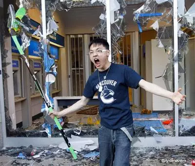 angry vancouver fan angry asian rioter