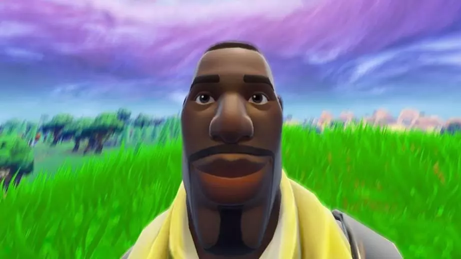 staring default fortnite guy meme image