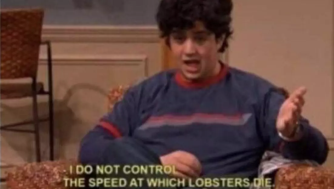 i do not control the speed at which lobsters die meme image