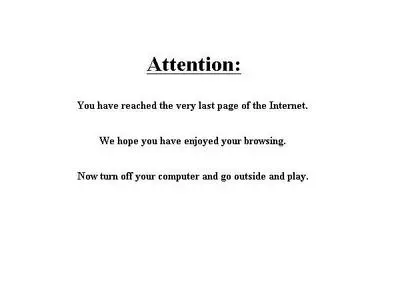 the last page of the internet