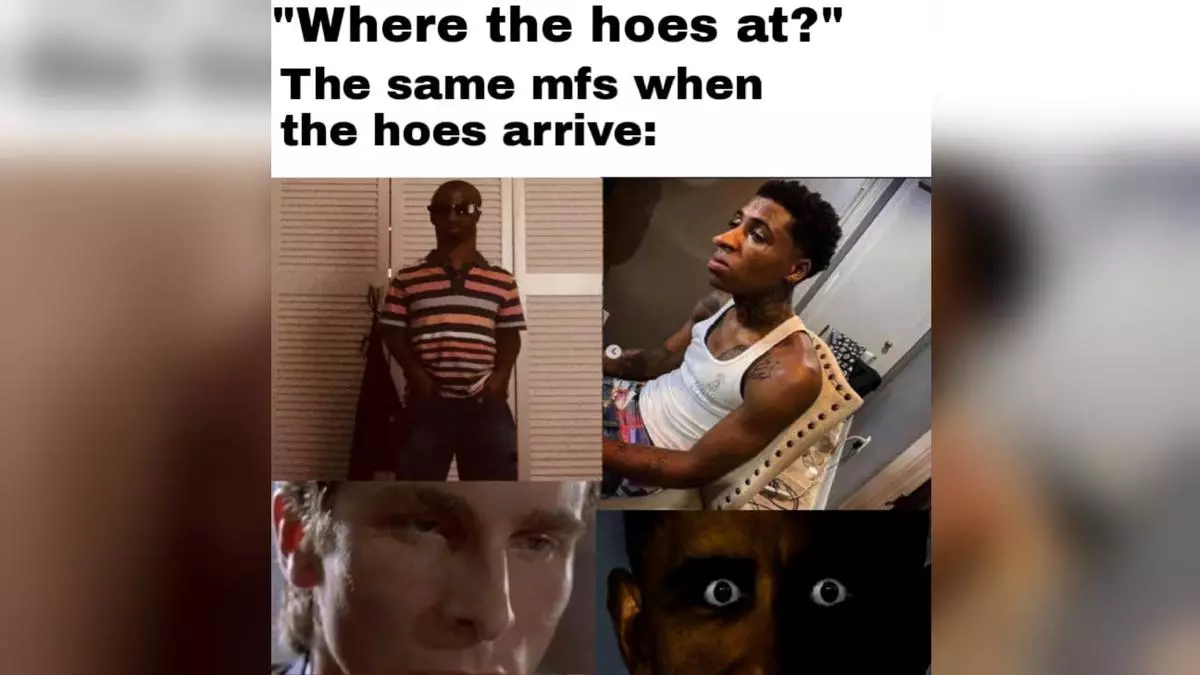 where the hoes at when the hoes arrive meme image