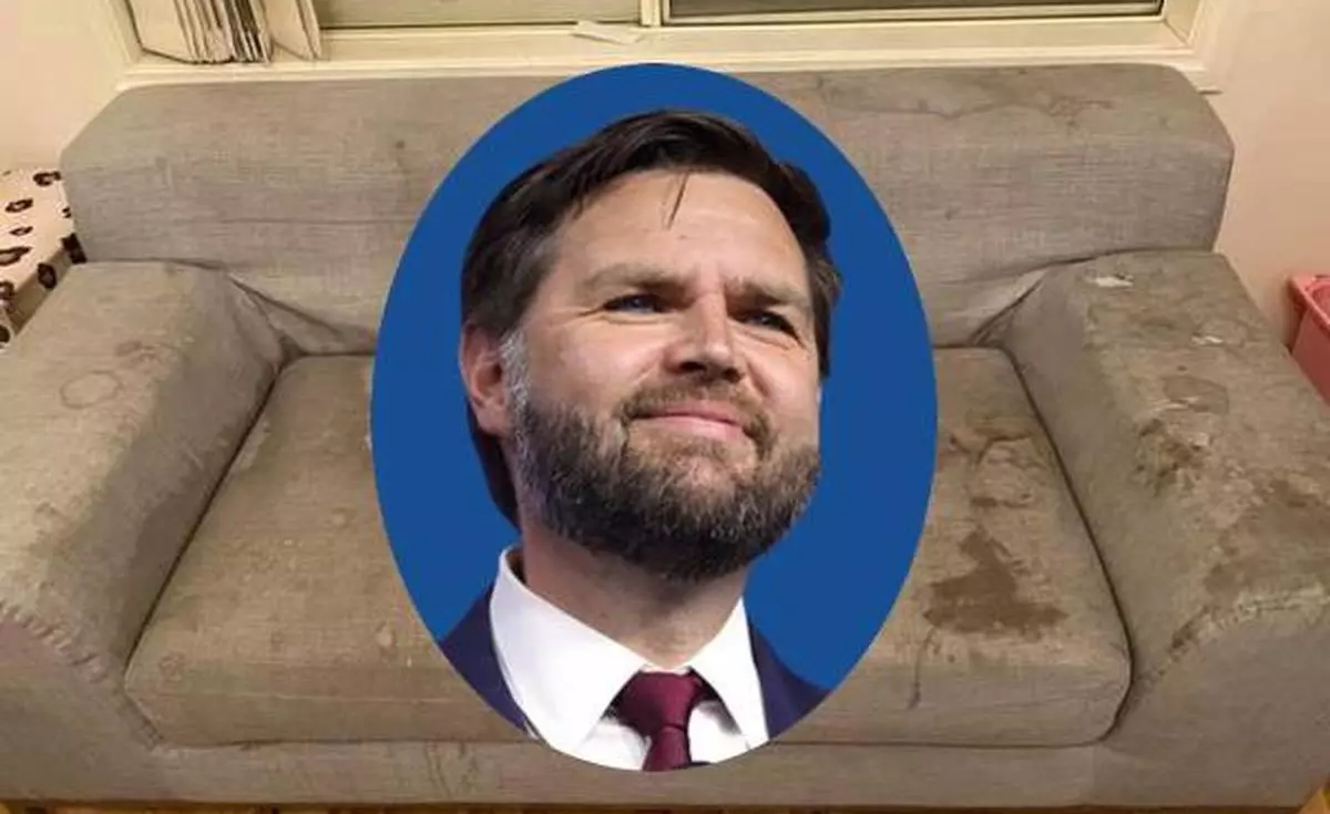 jd vance couch cushion story hoax meme image