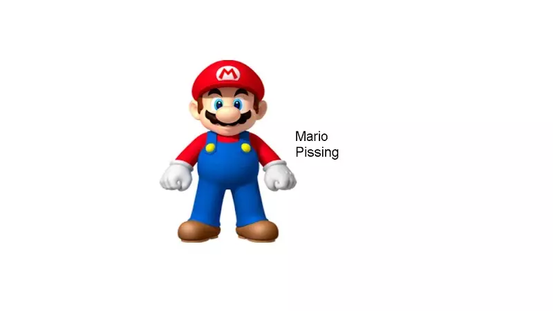 mario pissing meme image