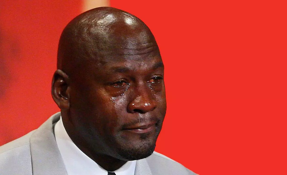 crying michael jordan meme image