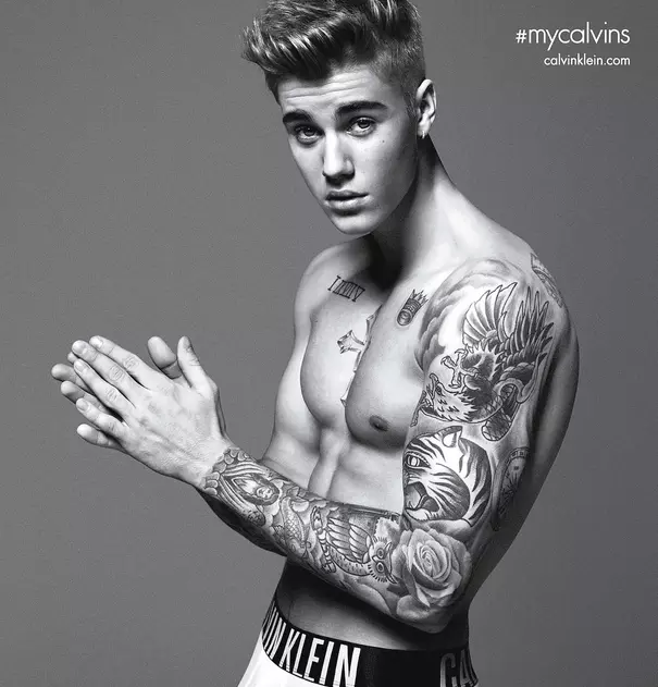 justin biebers calvin klein ads meme image