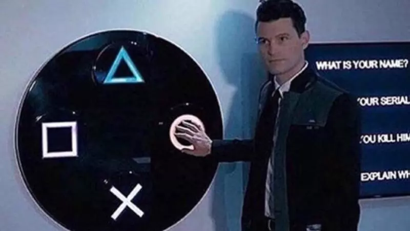 connor pushes the circle meme image